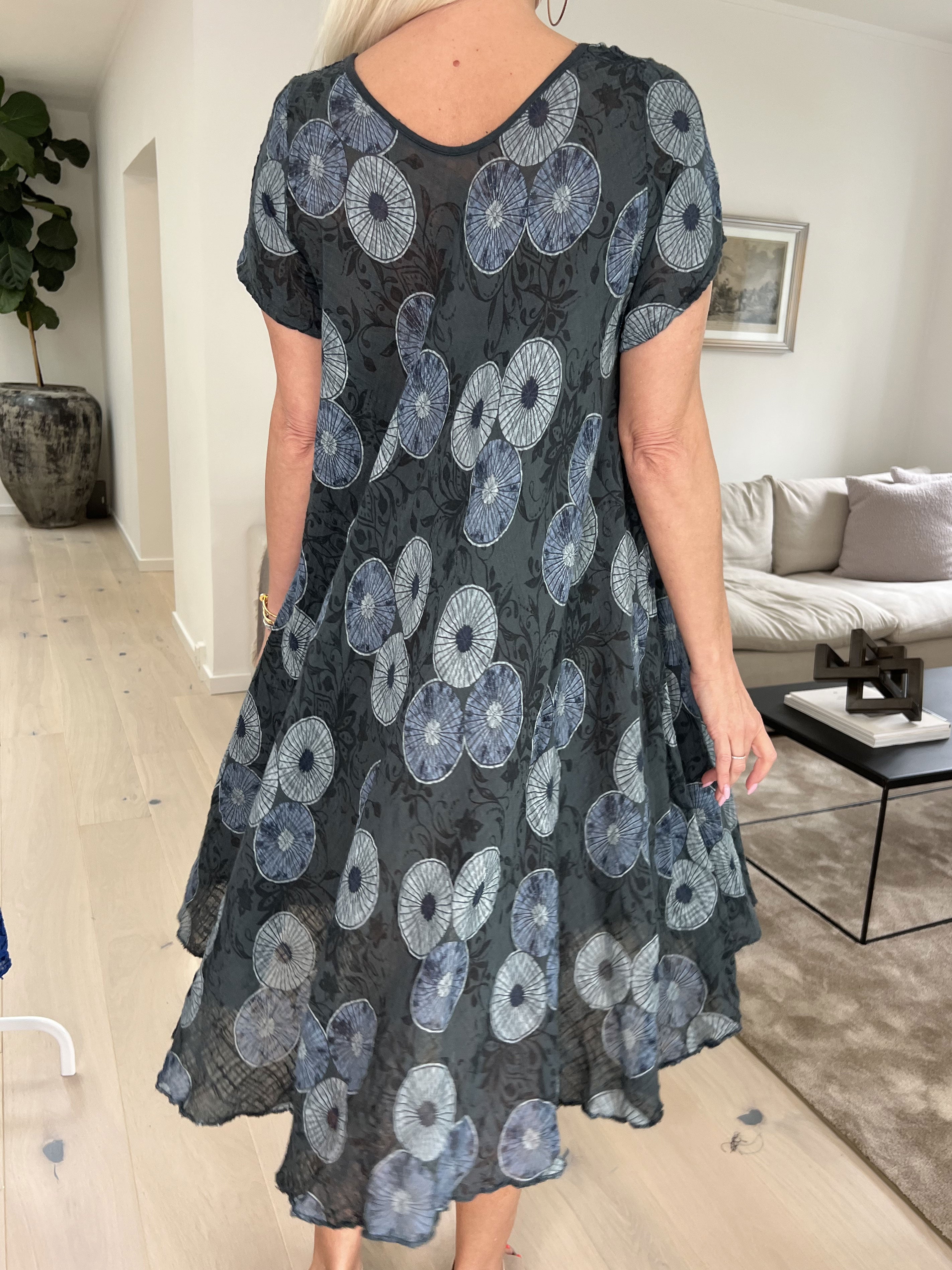 Delphine - Bomuldskjole med motiv